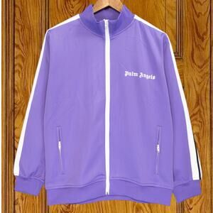 Palm Angels Purple Zipper Jacket